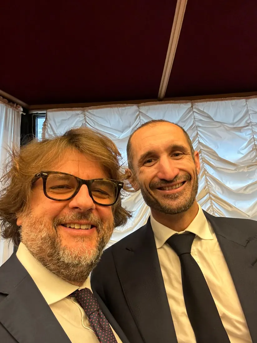 Marco Osnato con Giorgio Chiellini